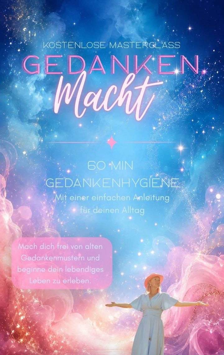 Flyer kostenlose Masterclass: 60 Minuten Gedankenhygiene mit Kathi